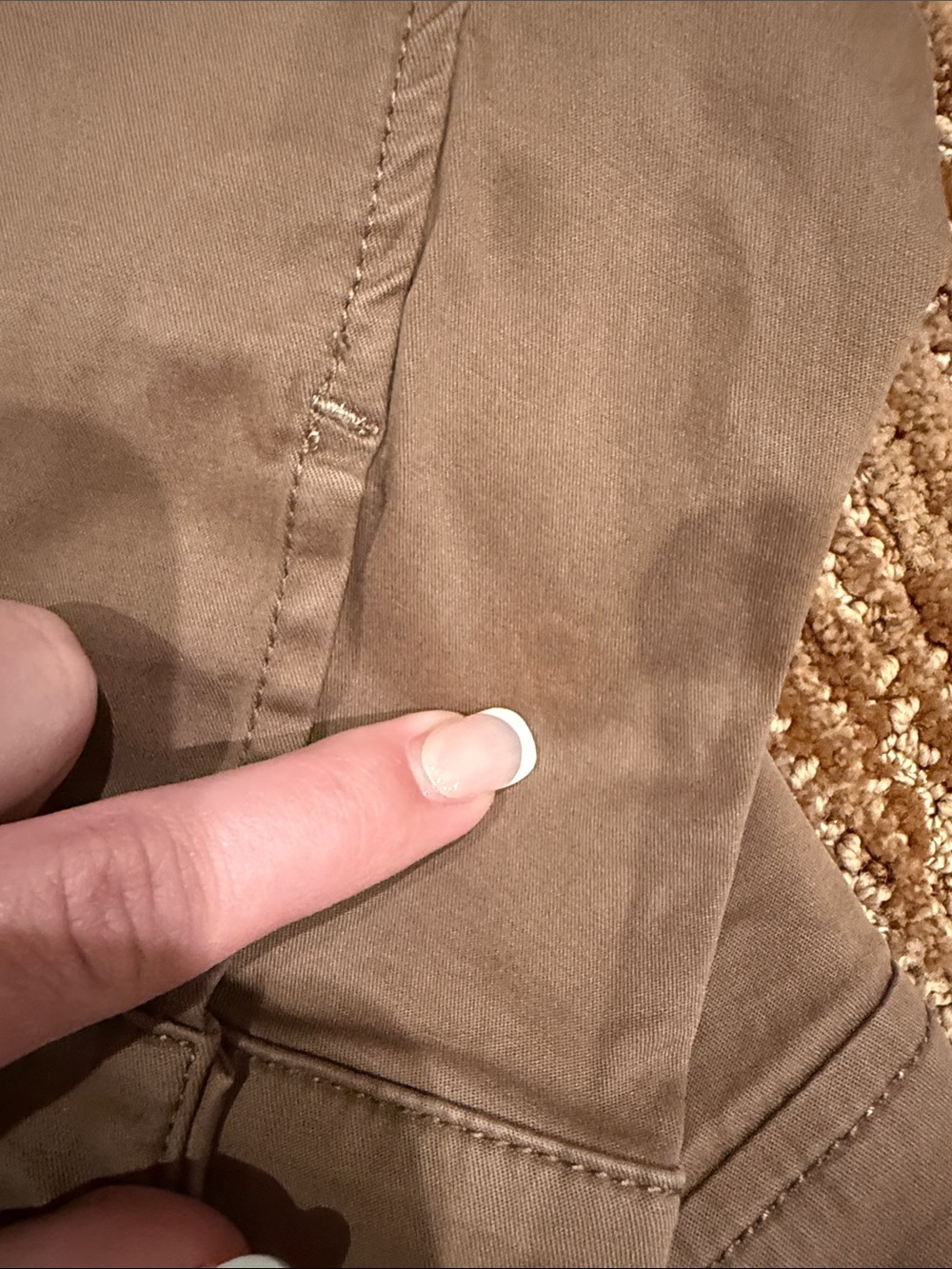 White House Black Market Taupe Utility Jean Jacket - Picture 3 of 4